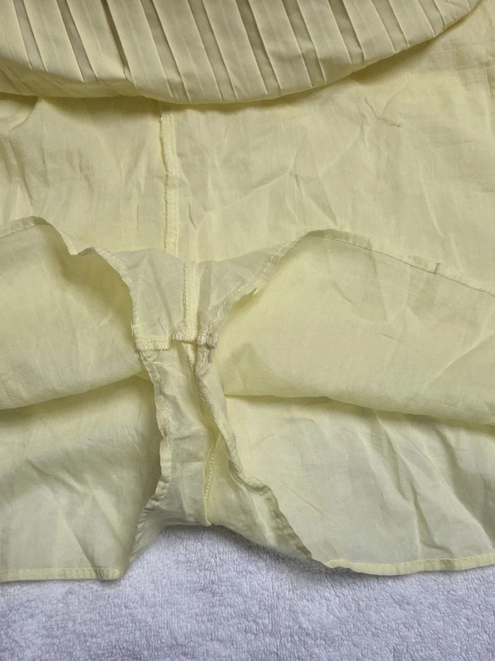 Zara Pleated Halter Dress in Pale Yellow - Picture 7 of 9